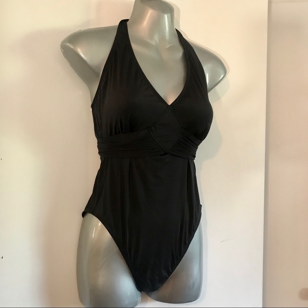 Suddenly Slim by Anne Cole Halter Top Swim Size 10